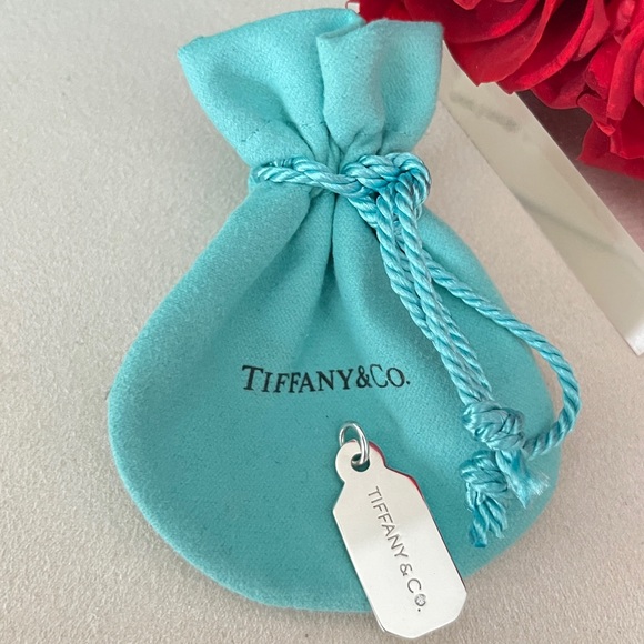 Tiffany & Co. Dog Tag  Diamond Charm in Silver NEW - Picture 1 of 13